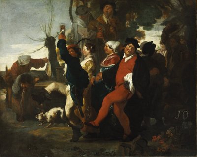 Wedding Procession in a Village by Johann Liss